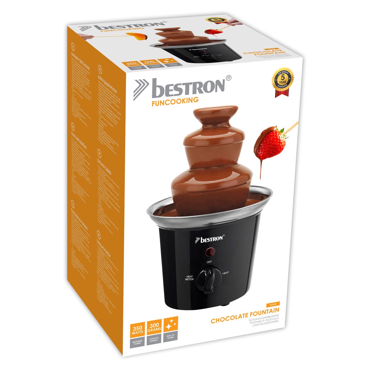 Bestron Chocolade Fontein 60W - Zwart