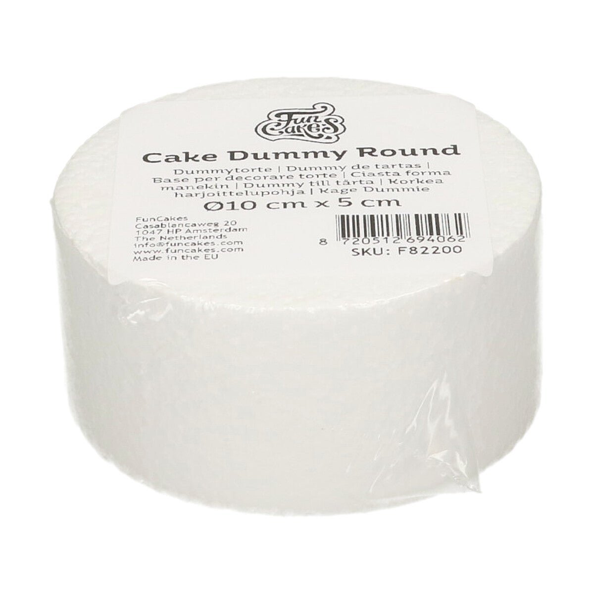 FunCakes Cake Dummy Round: Cake decorating, Reusable dummy, Make the perfect round dummy, 20 cm x 10 cm