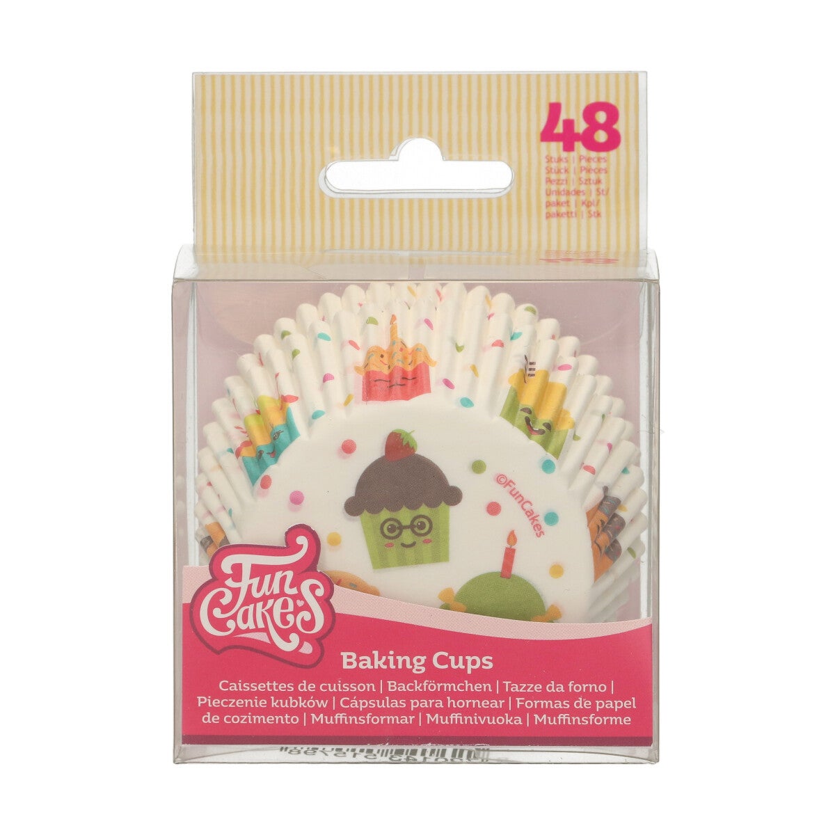 Scatola 6 cupcake effetto cesto con maniglia