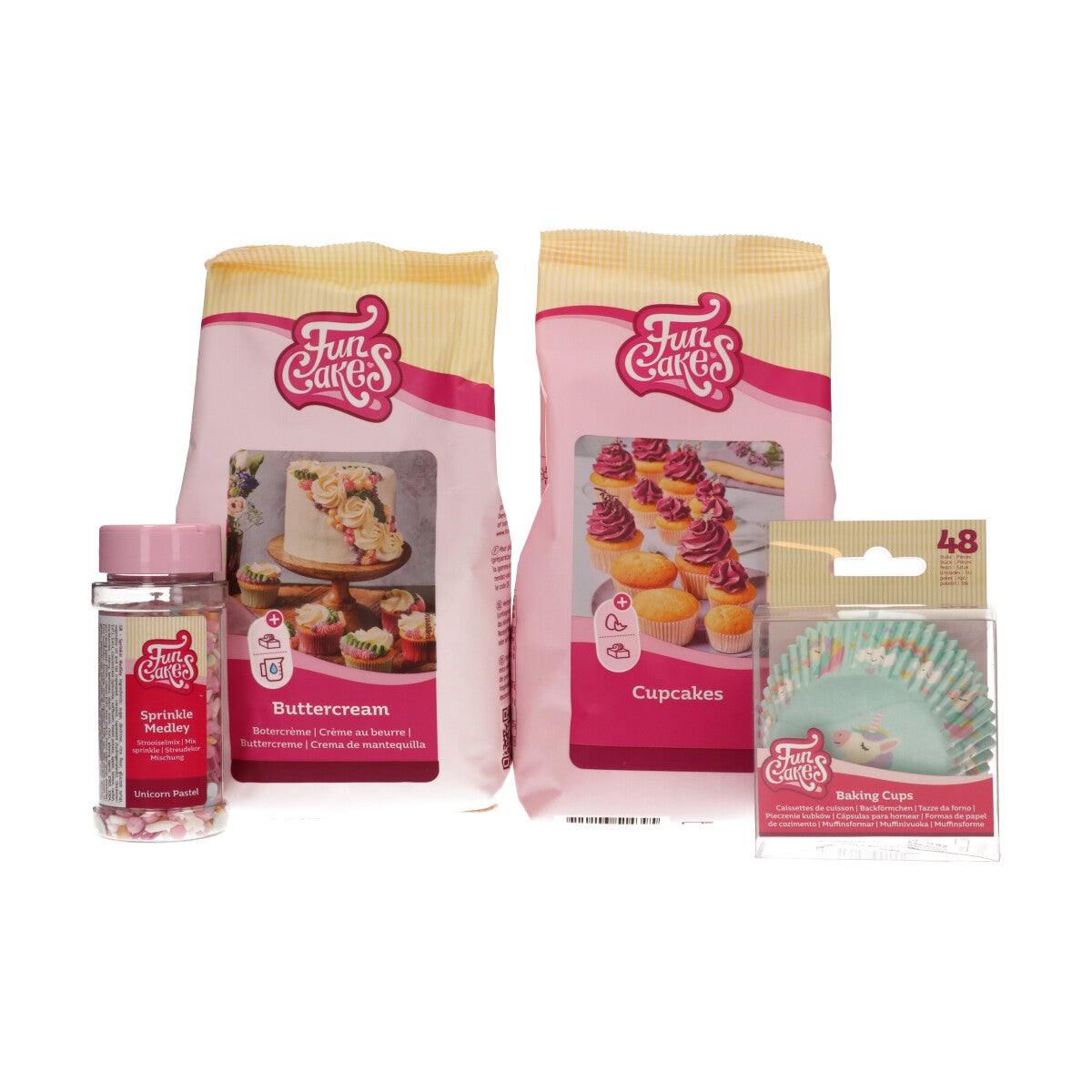 Lot De 25 Caissettes à Cupcakes Aluminium Motif Licorne - Baked With Love