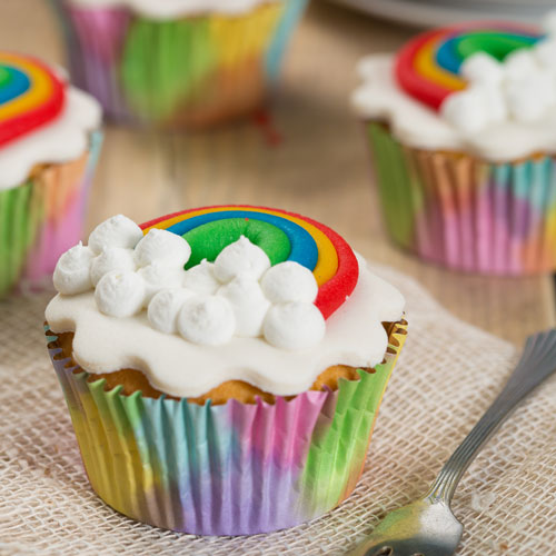 uitvinden Wereldrecord Guinness Book zwaar Regenboog cupcakes - deleukstetaartenshop.nl