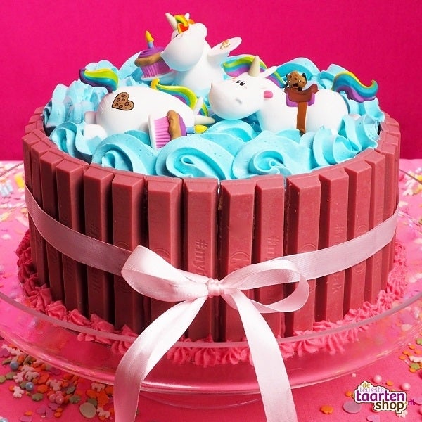 Recept Unicorn Roze Kitkat Taart Deleukstetaartenshop Nl